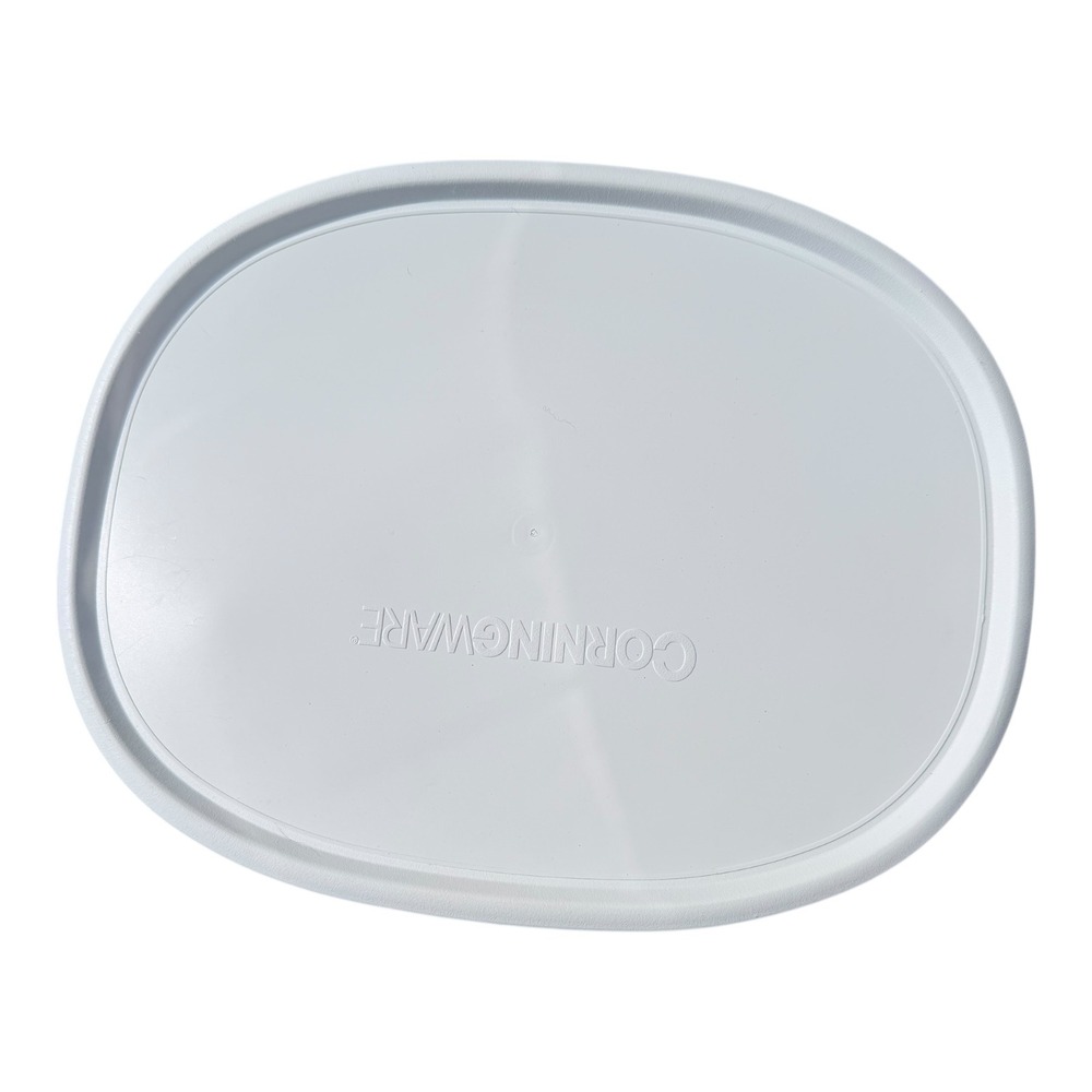 CorningWare F-2-PC Lid White French White Replacement Cover Oval 10.5x8.5‎